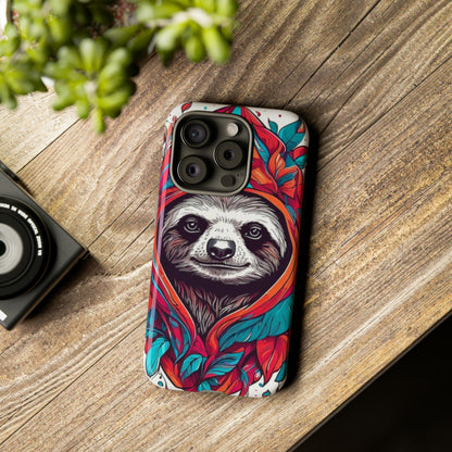 Sloth floral rose print Tough Case