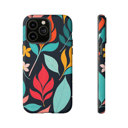 Red Leaf Design Pattern Tough Case