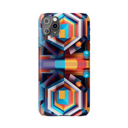 Colored Hexagon Slim Phone Case