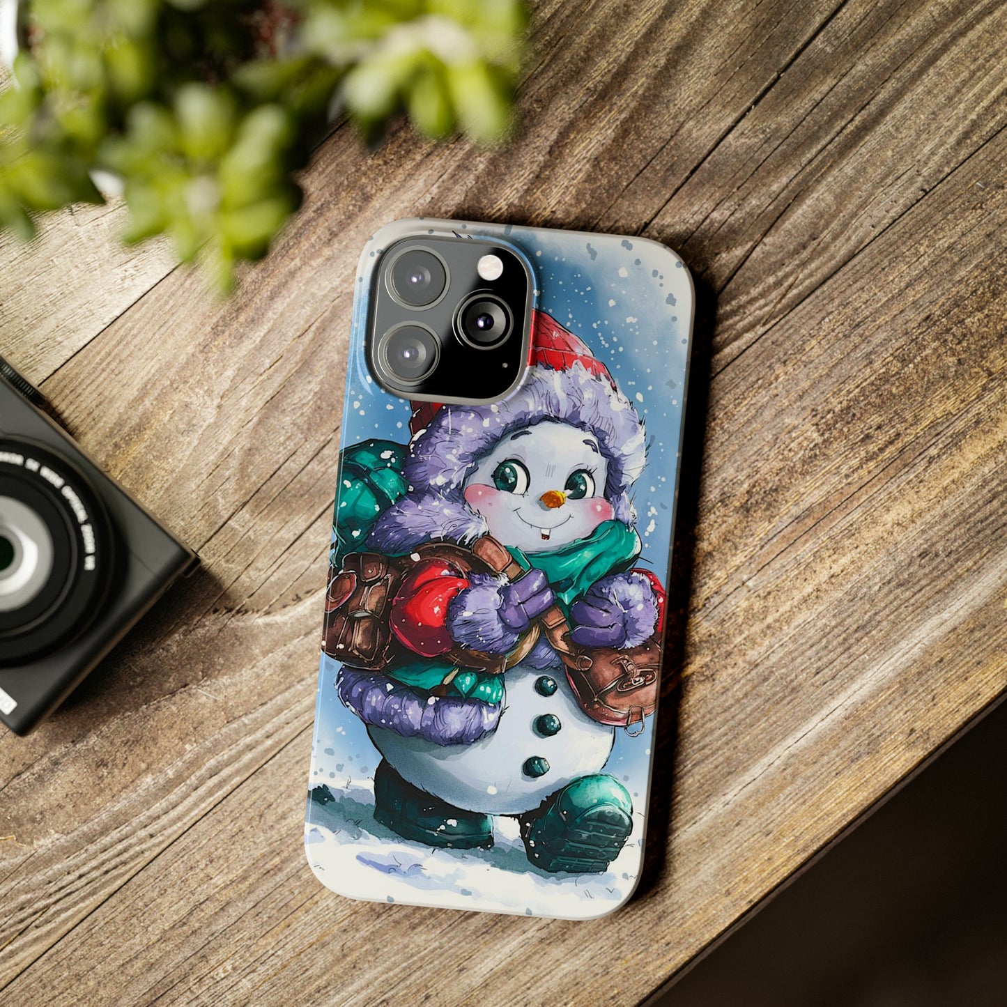 Cute Snowman Slim Phone Case - Colorwink