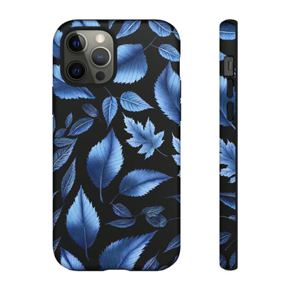 Blue Leaf Art Design Pattern Tough Case