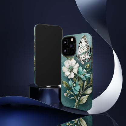 Flower and Butterfly Tough Case