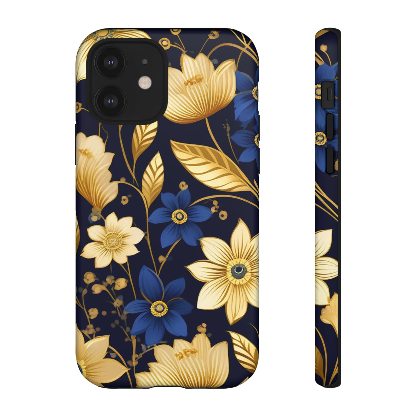 Golden  flower Design Pattern Tough Case