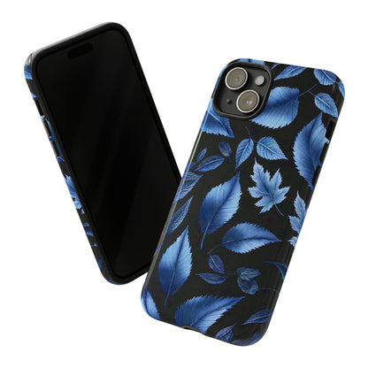 Blue Leaf Art Design Pattern Tough Case