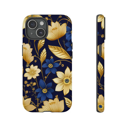 Golden  flower Design Pattern Tough Case