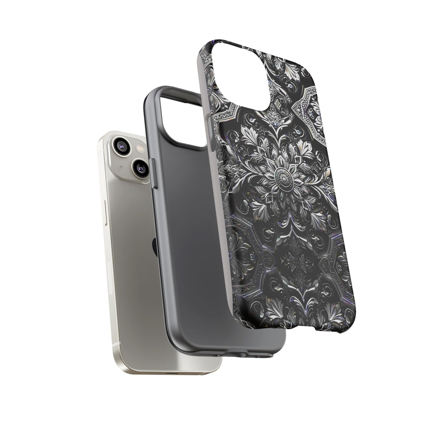 Monochrome Flowers Tough Case