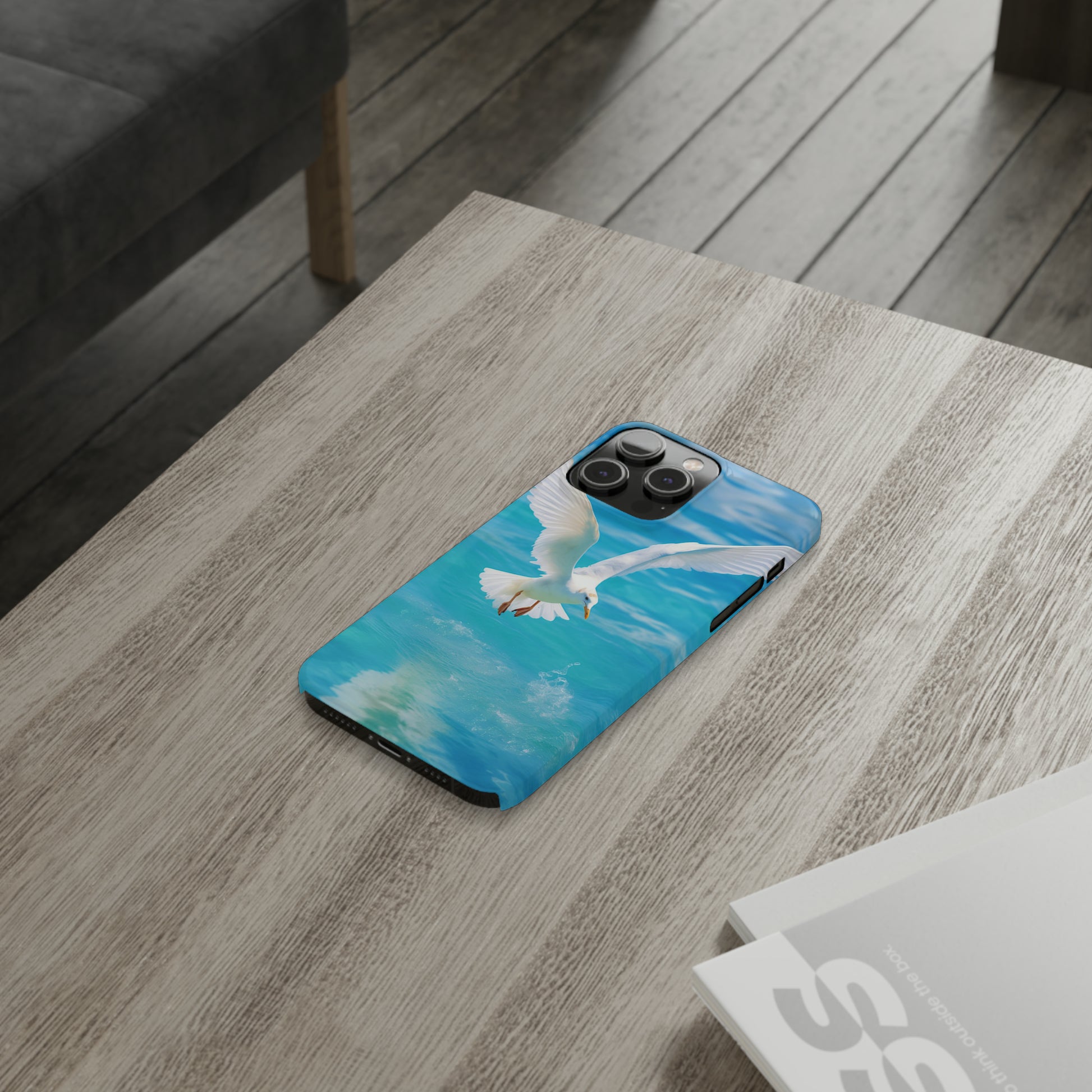 White Gull Slim Phone Cases - Colorwink