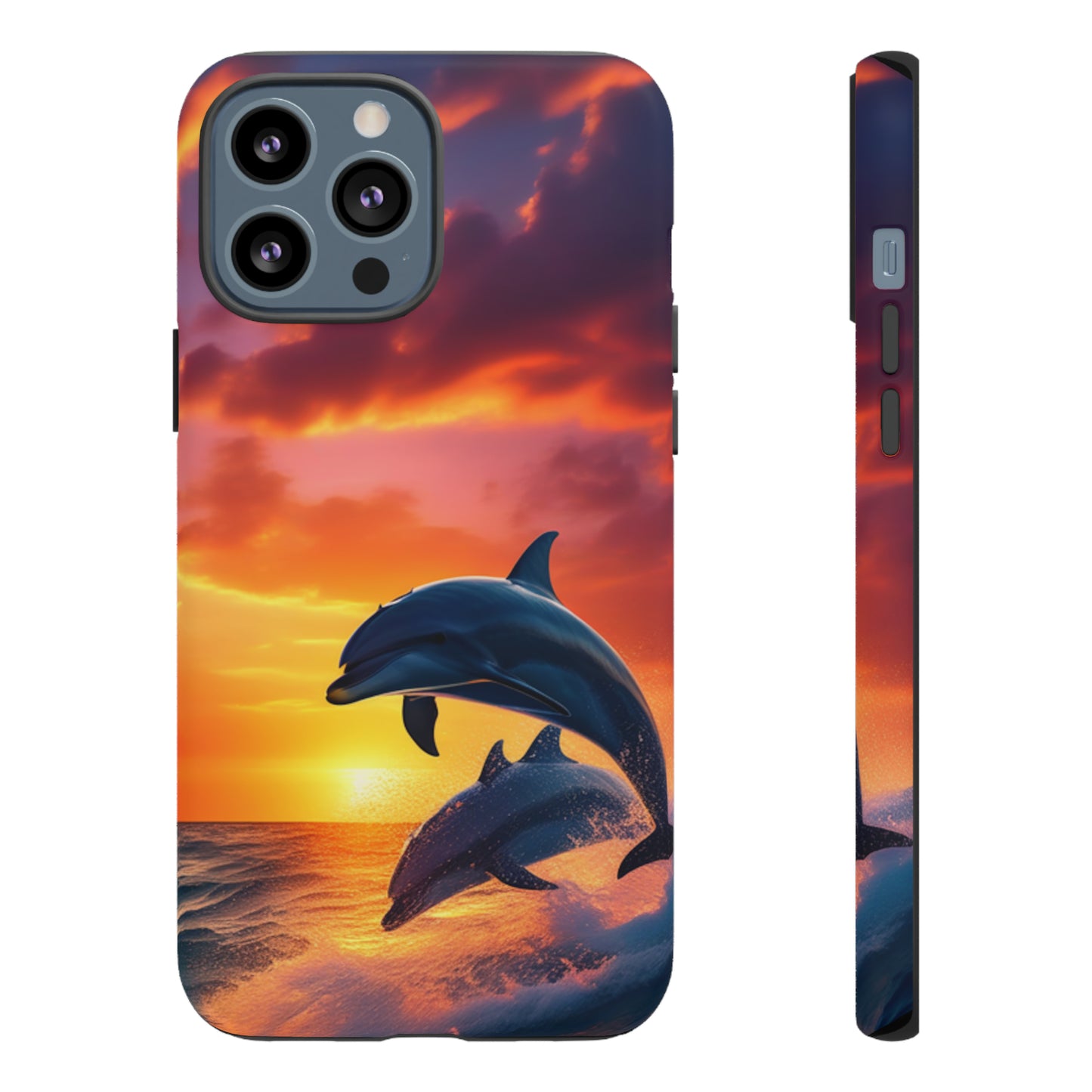 Sunset Dolphin Tough Case