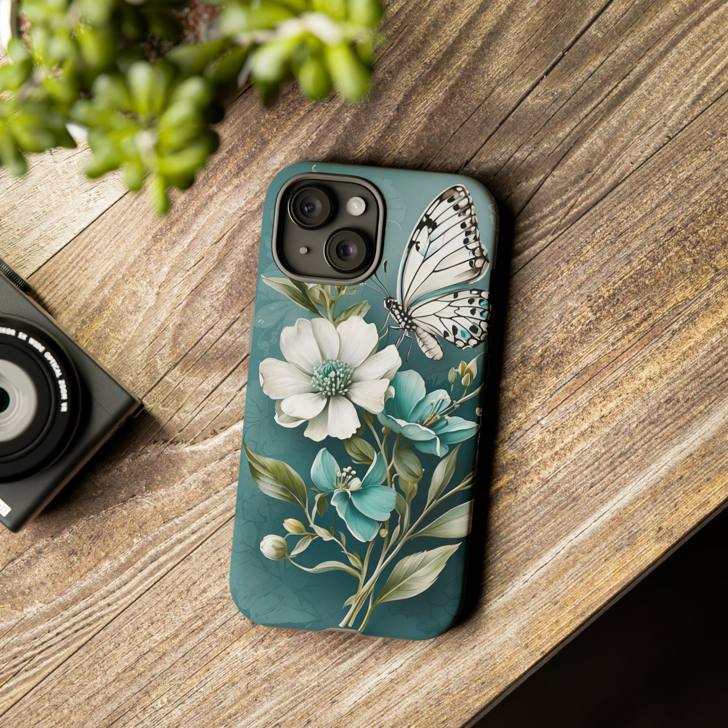 Flower and Butterfly Tough Case