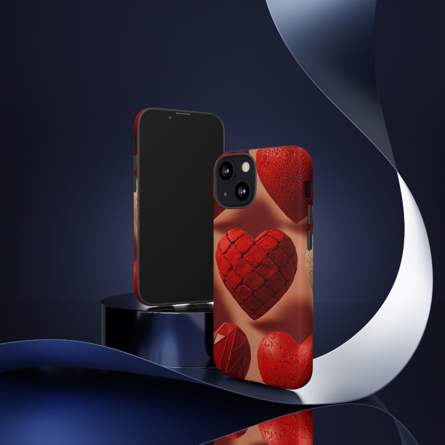 Red Heart Design Pattern Tough Case