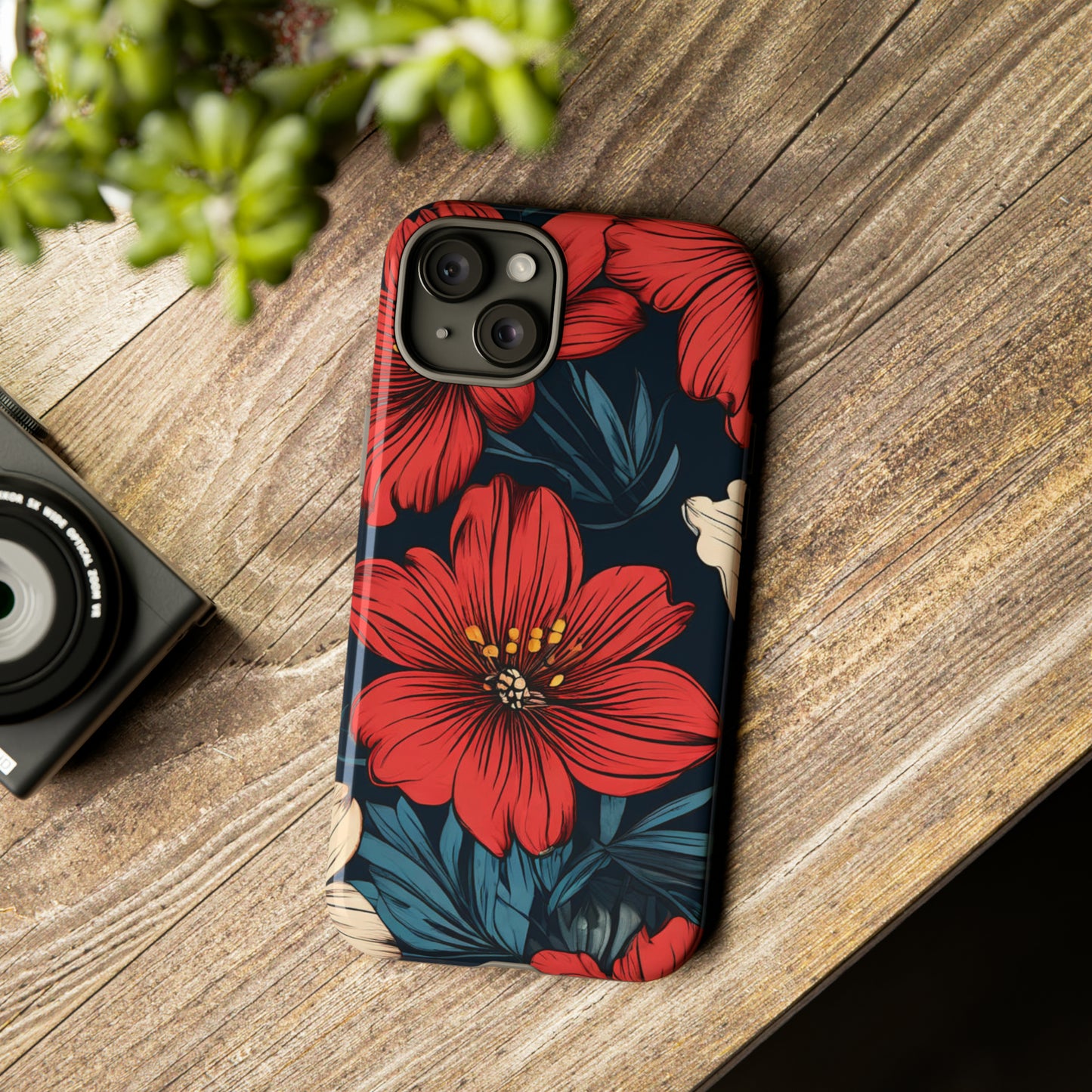 Red Dandelion  Art Design Pattern Tough Case