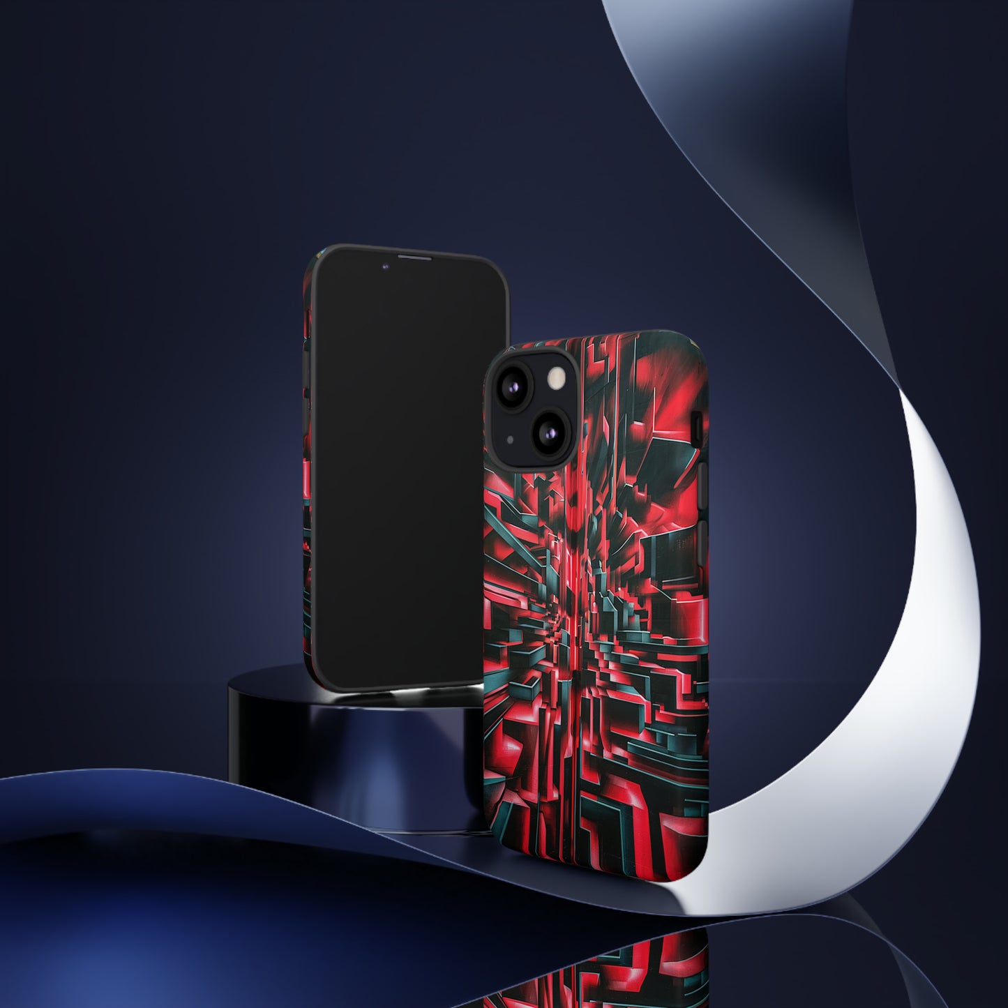 Red Illusion Art  Pattern Tough Case