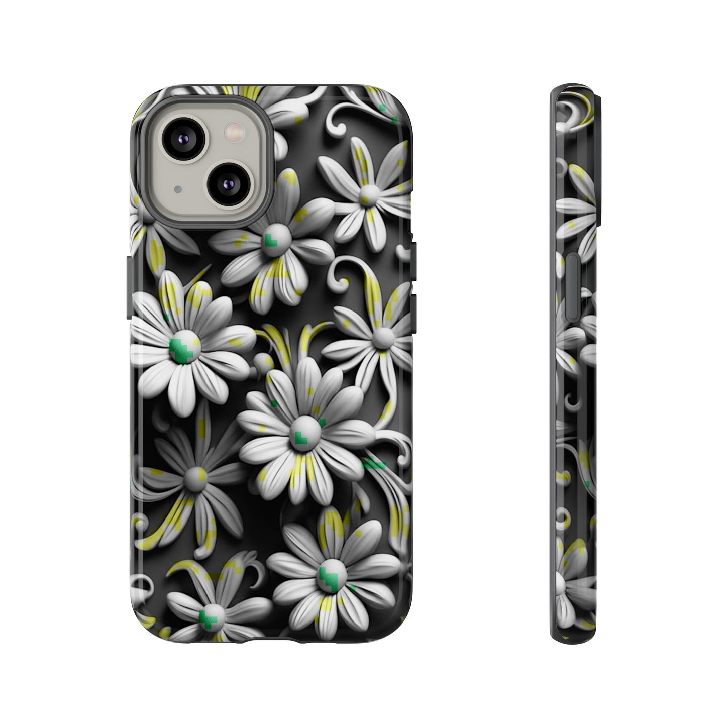 White Flowers Tough Case