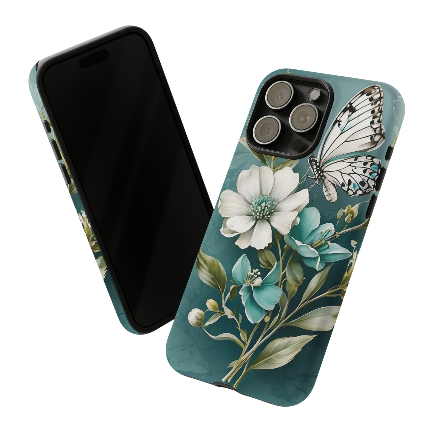 Flower and Butterfly Tough Case