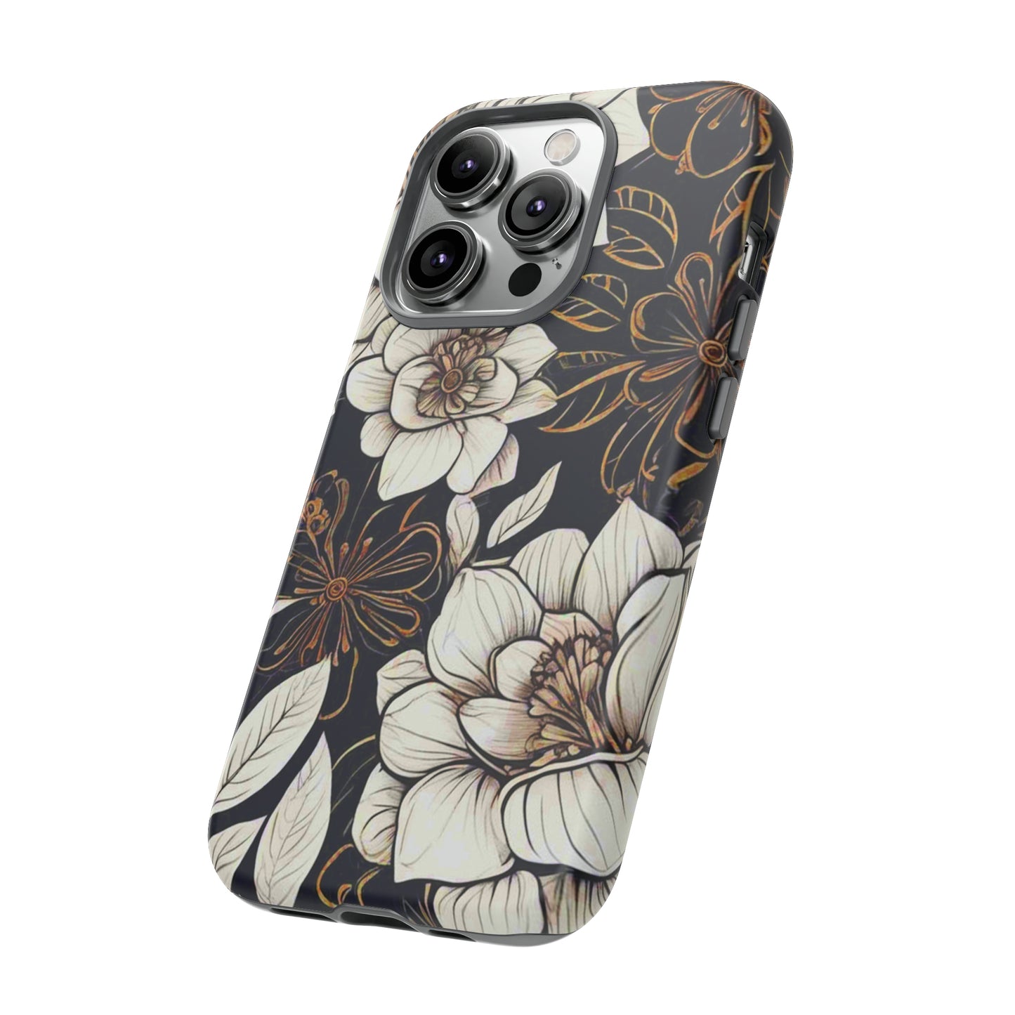 White flower Design Pattern Tough Case