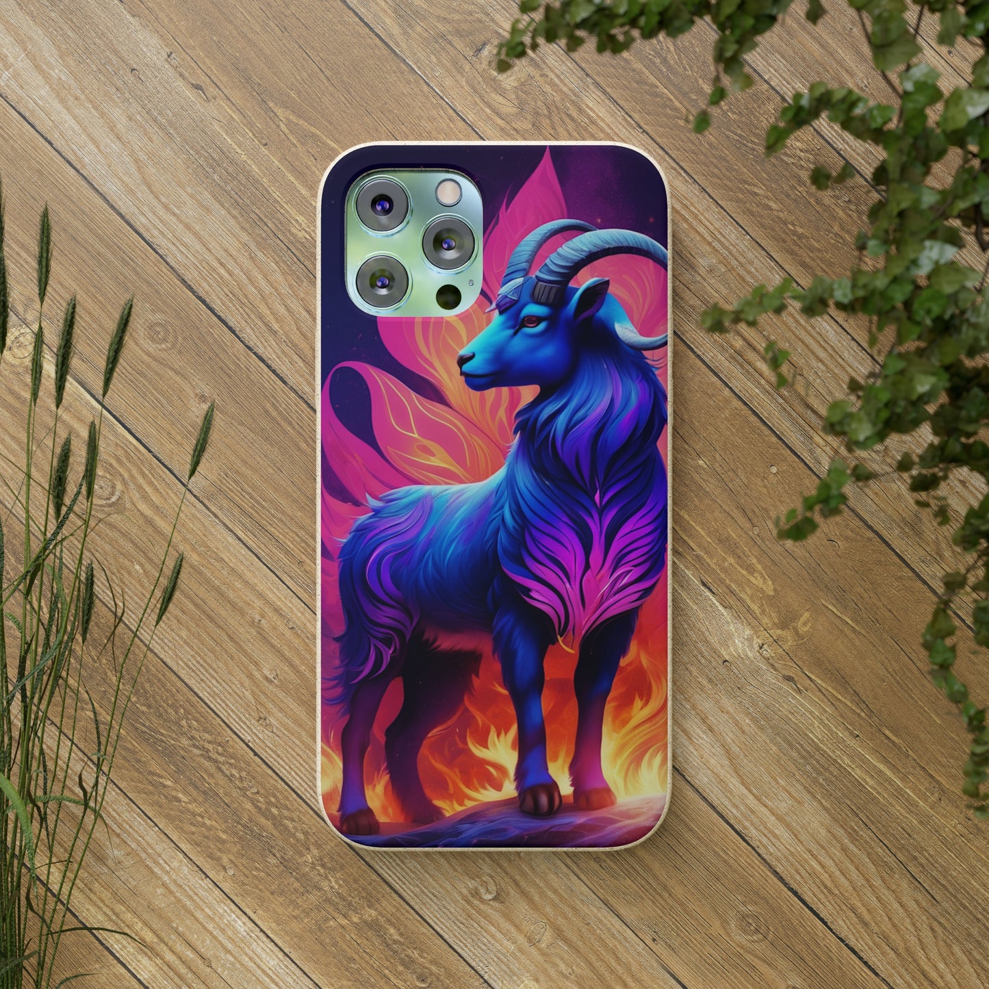 Pink Peculiar Goat Biodegradable Case