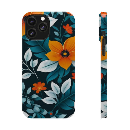 White Flower Slim Phone Case