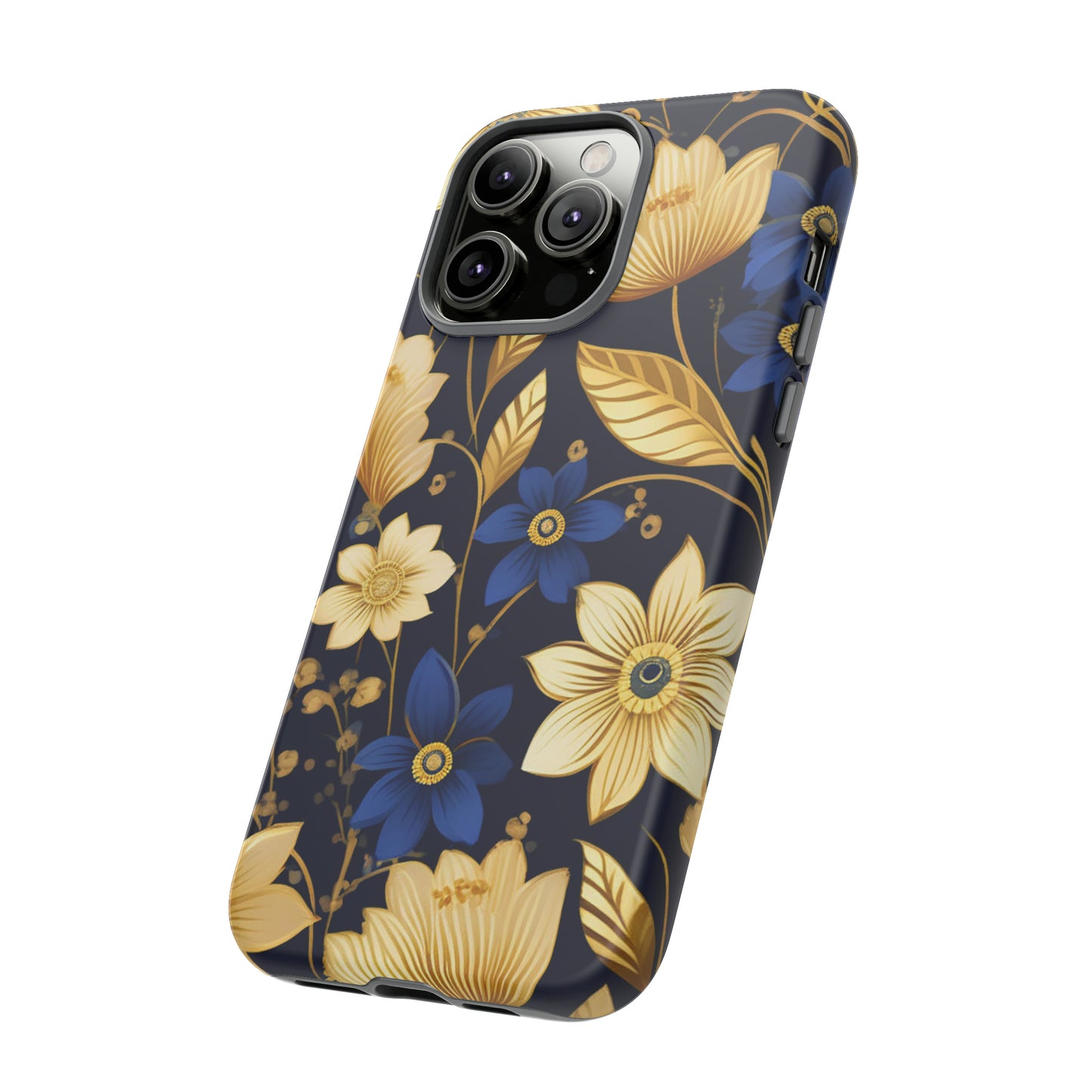 Golden  flower Design Pattern Tough Case