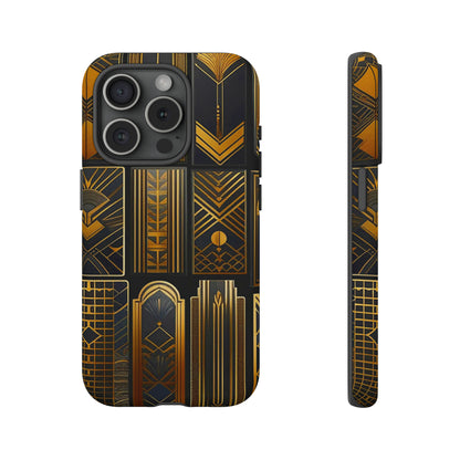 Golden Grid Art Design Pattern Tough Case