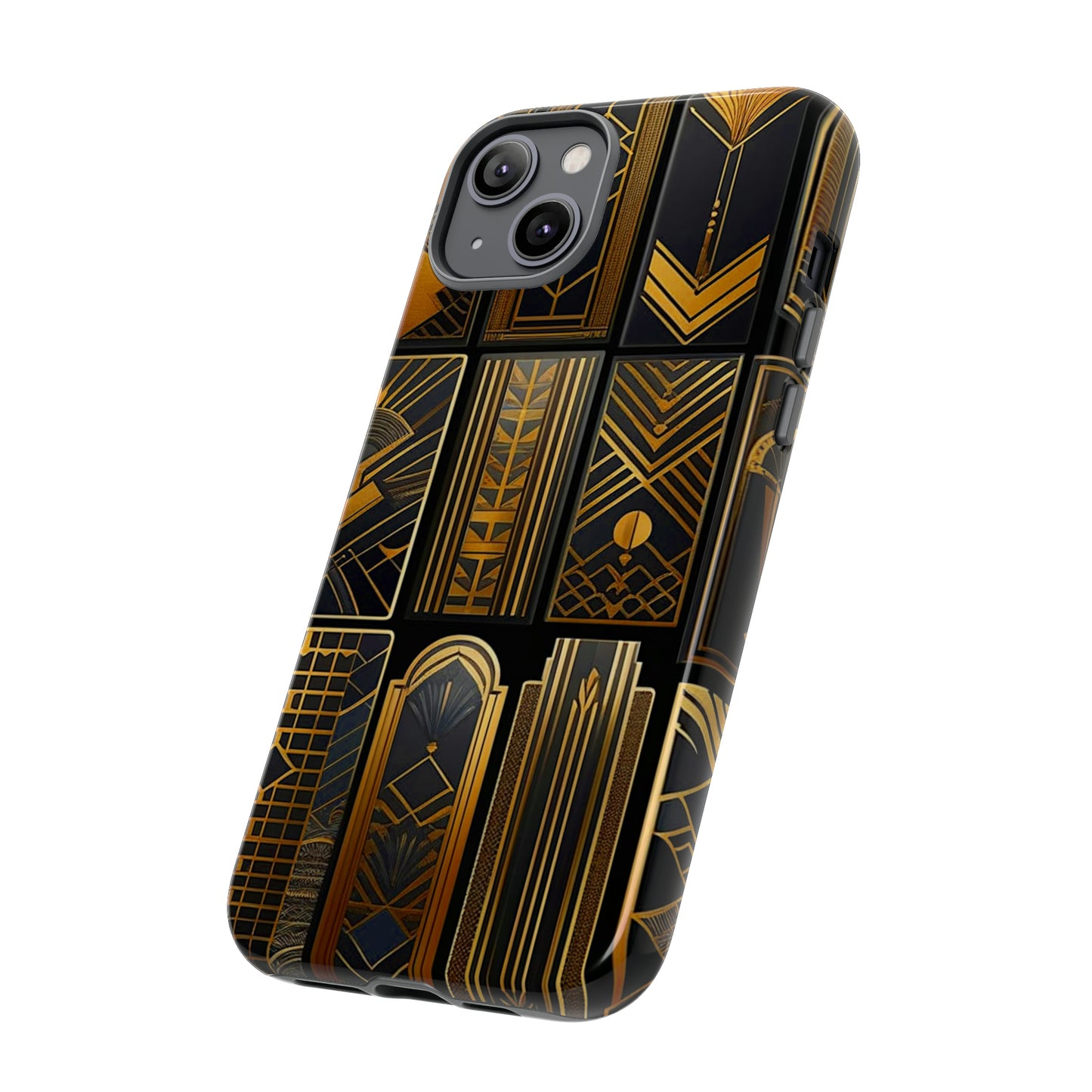 Golden Grid Art Design Pattern Tough Case