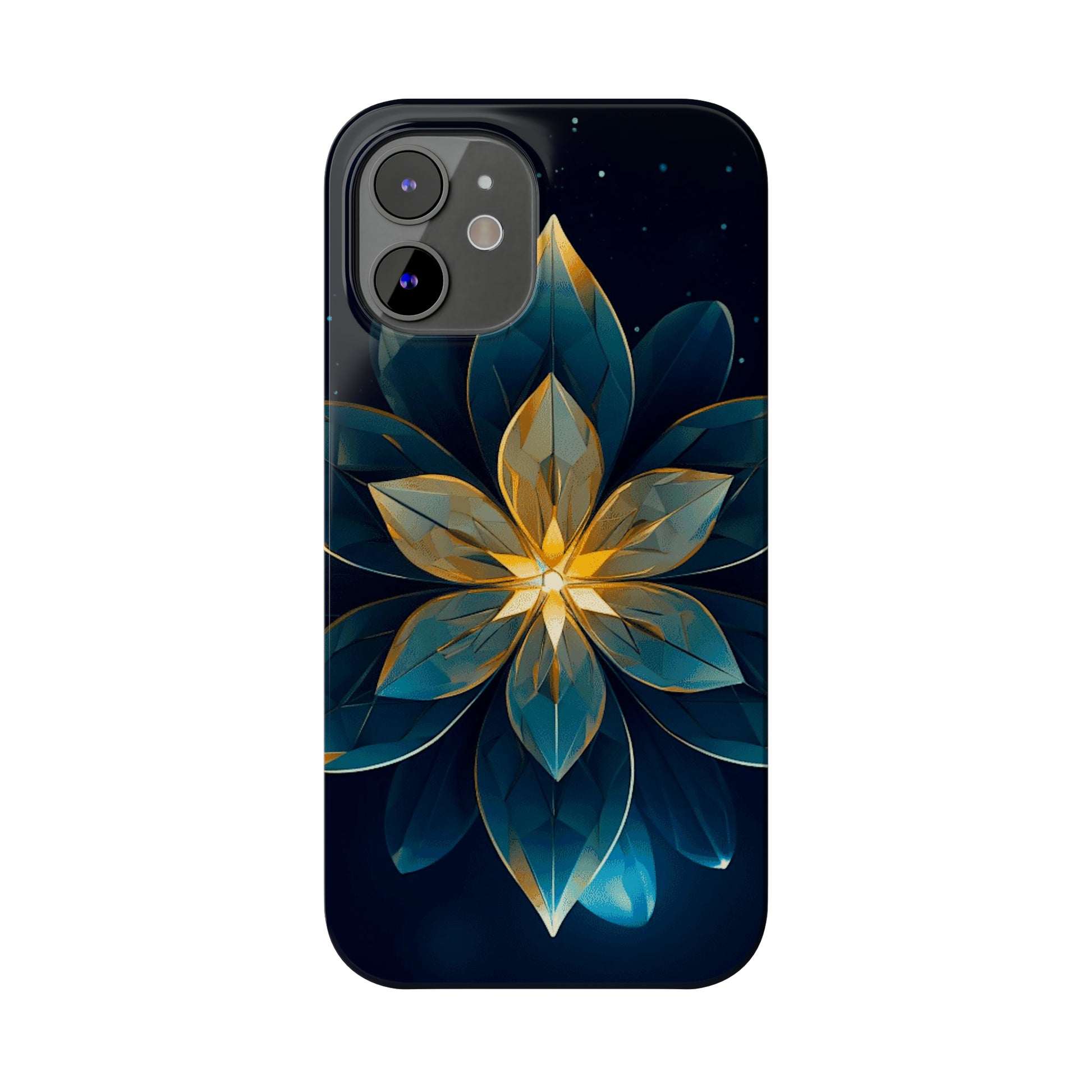 Geometric Flower Design Slim Phone Case - Colorwink