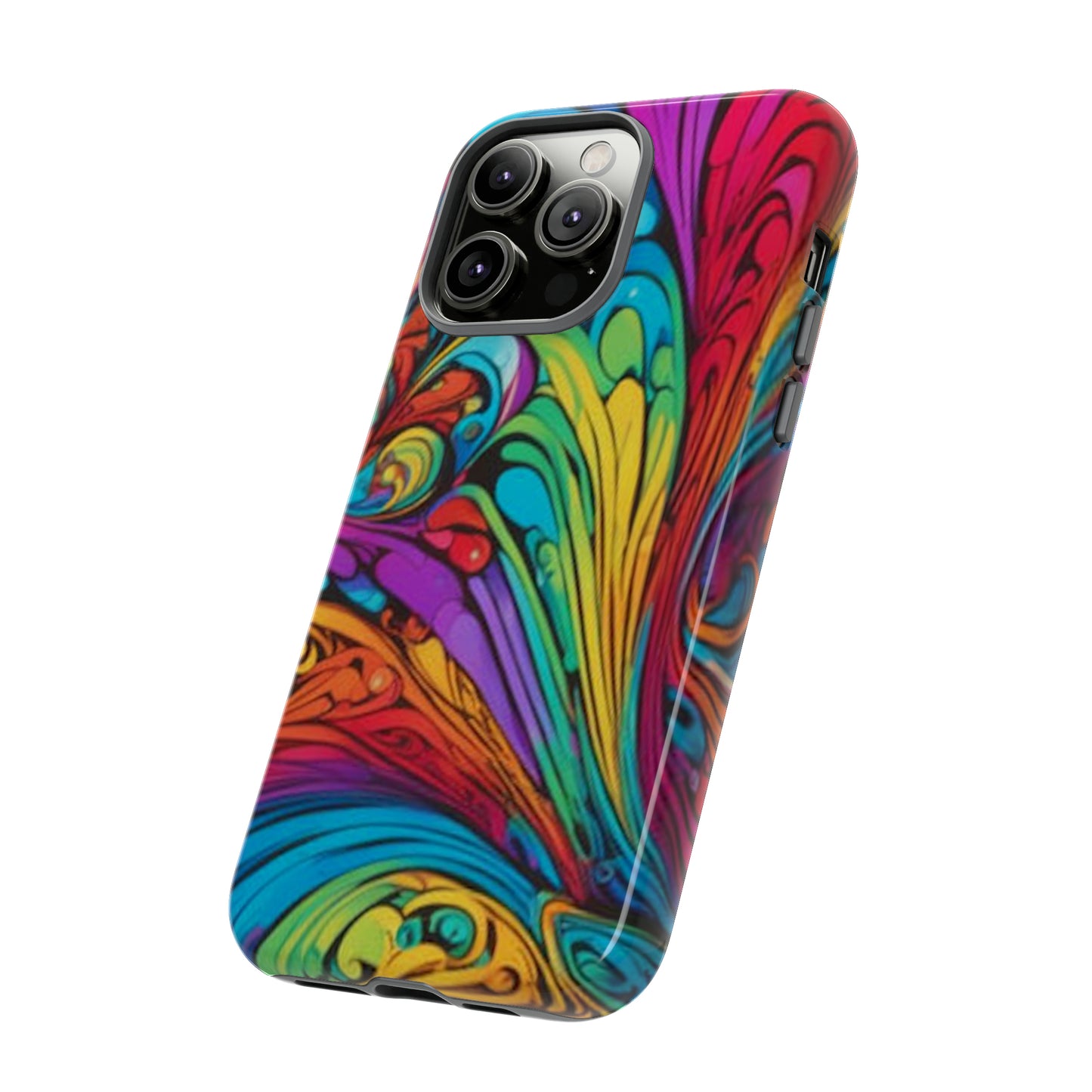 Colourful Spiral Paint Art Pattern Tough Case