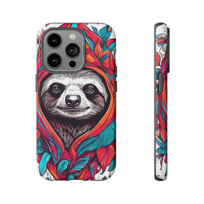 Sloth floral rose print Tough Case