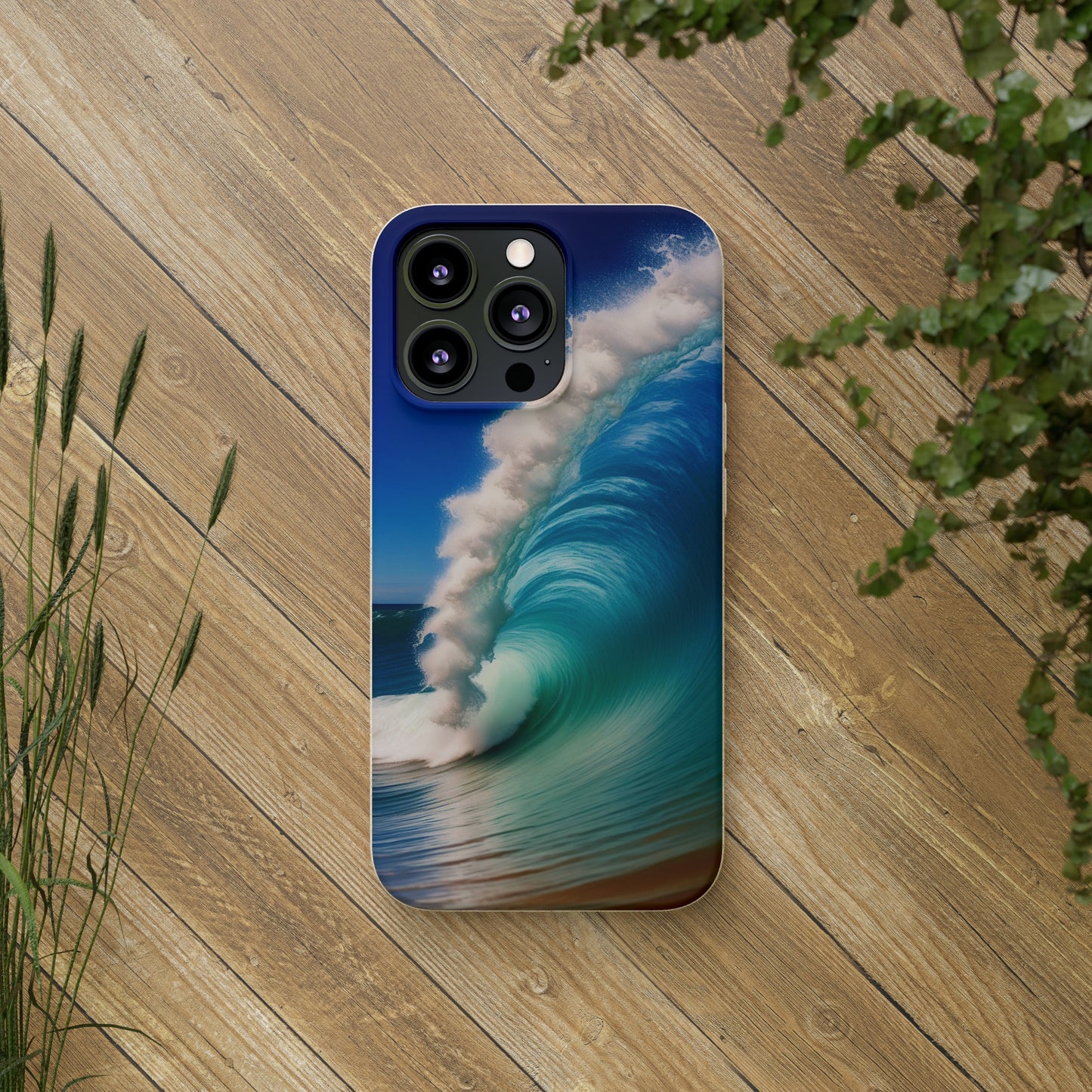 Deep Blue Wave Biodegradable Case