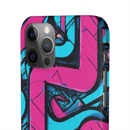 Pink-Blue Graffiti Snap Case - Colorwink