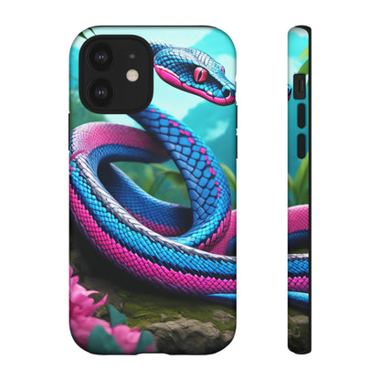 Blue Pink Snake Tough Case