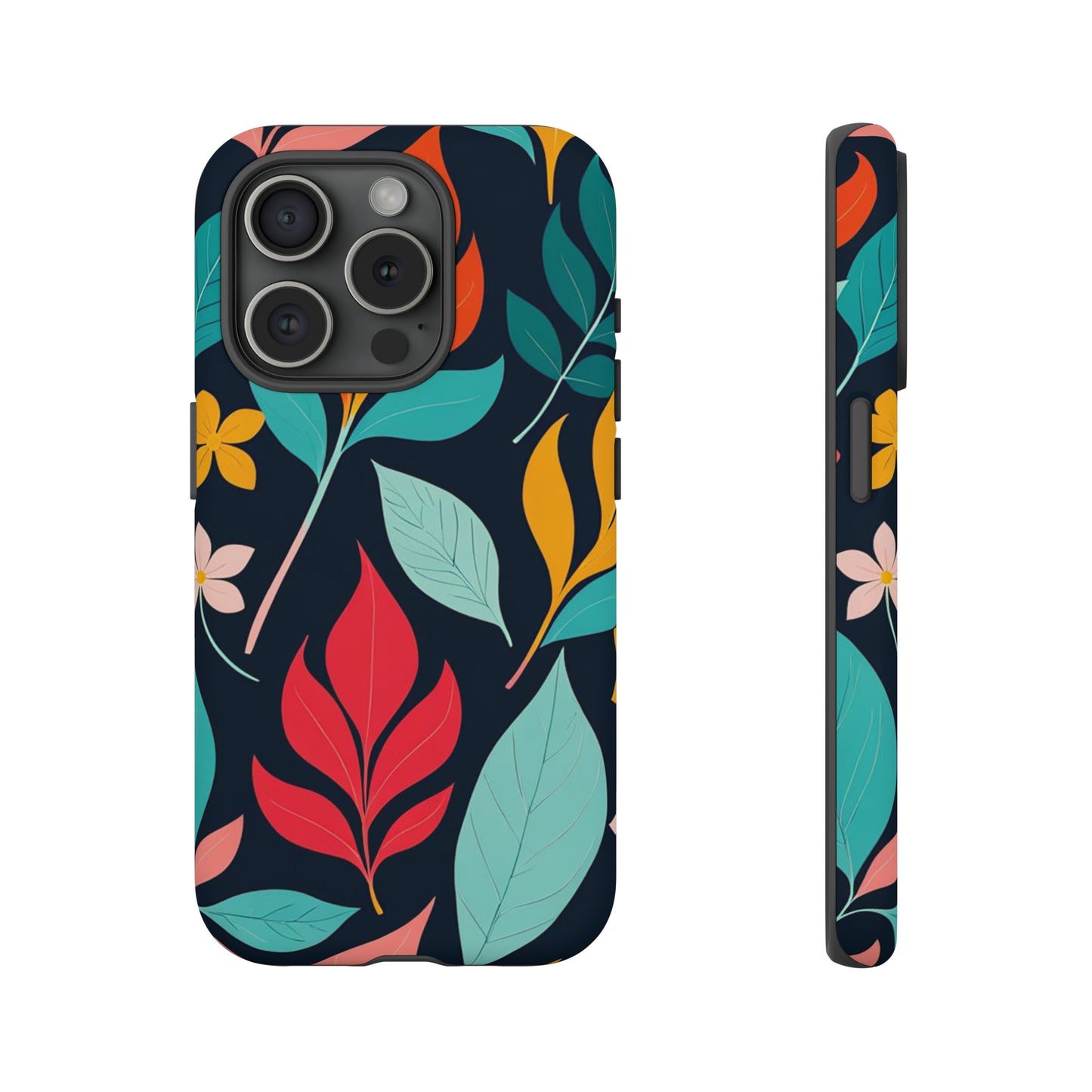 Red Leaf Design Pattern Tough Case