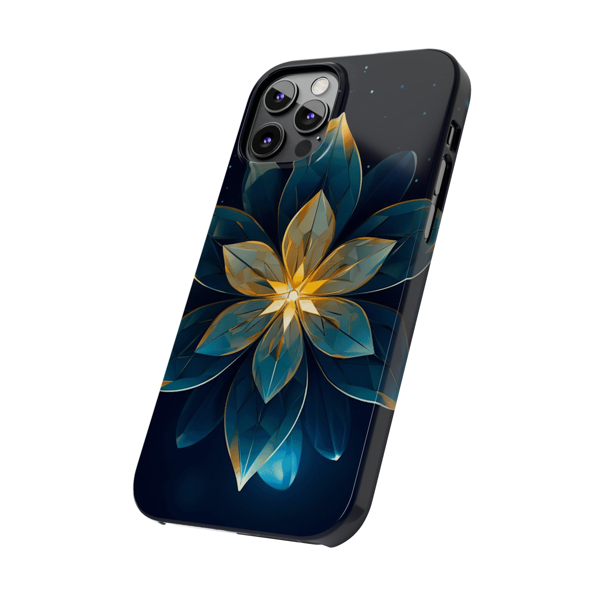 Geometric Flower Design Slim Phone Case - Colorwink