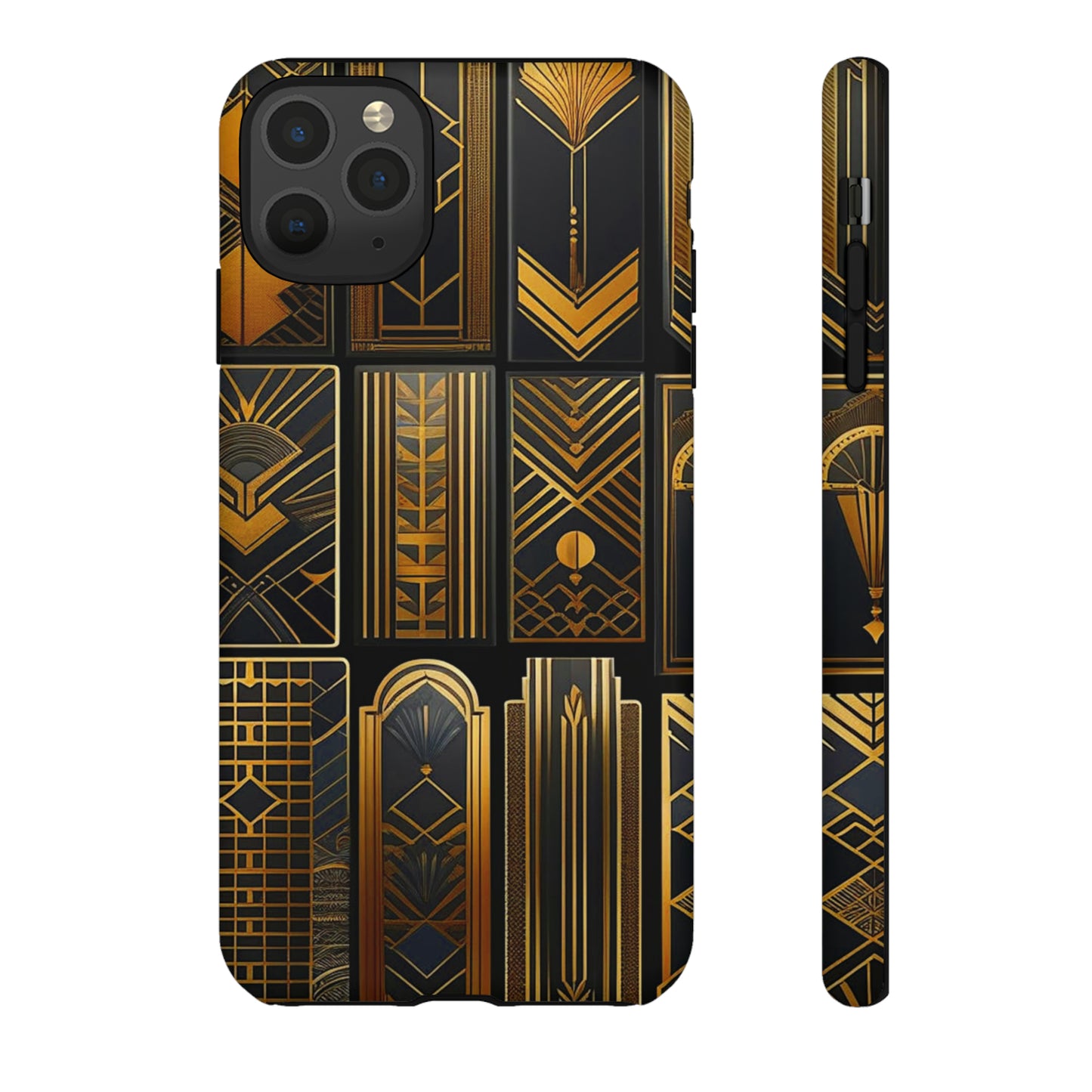 Golden Grid Art Design Pattern Tough Case