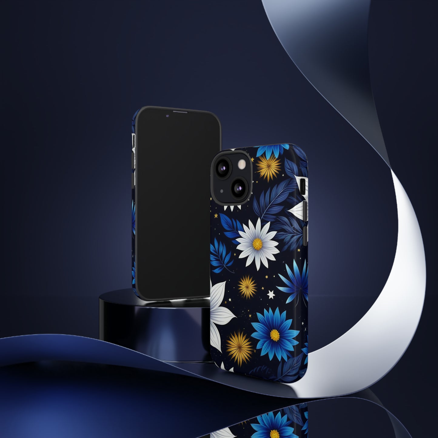 Blue Leaf Pattern Tough Case