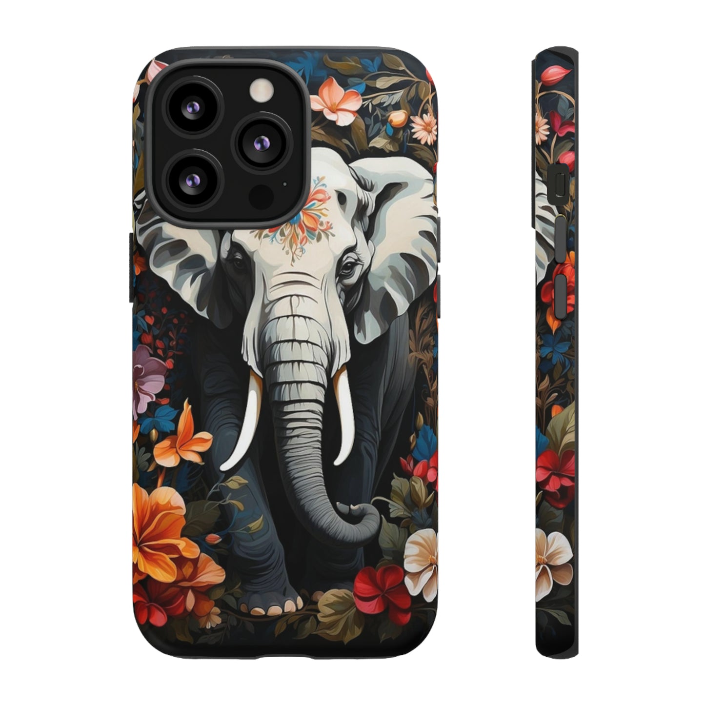 Elephant Face Flower Art  Tough Case