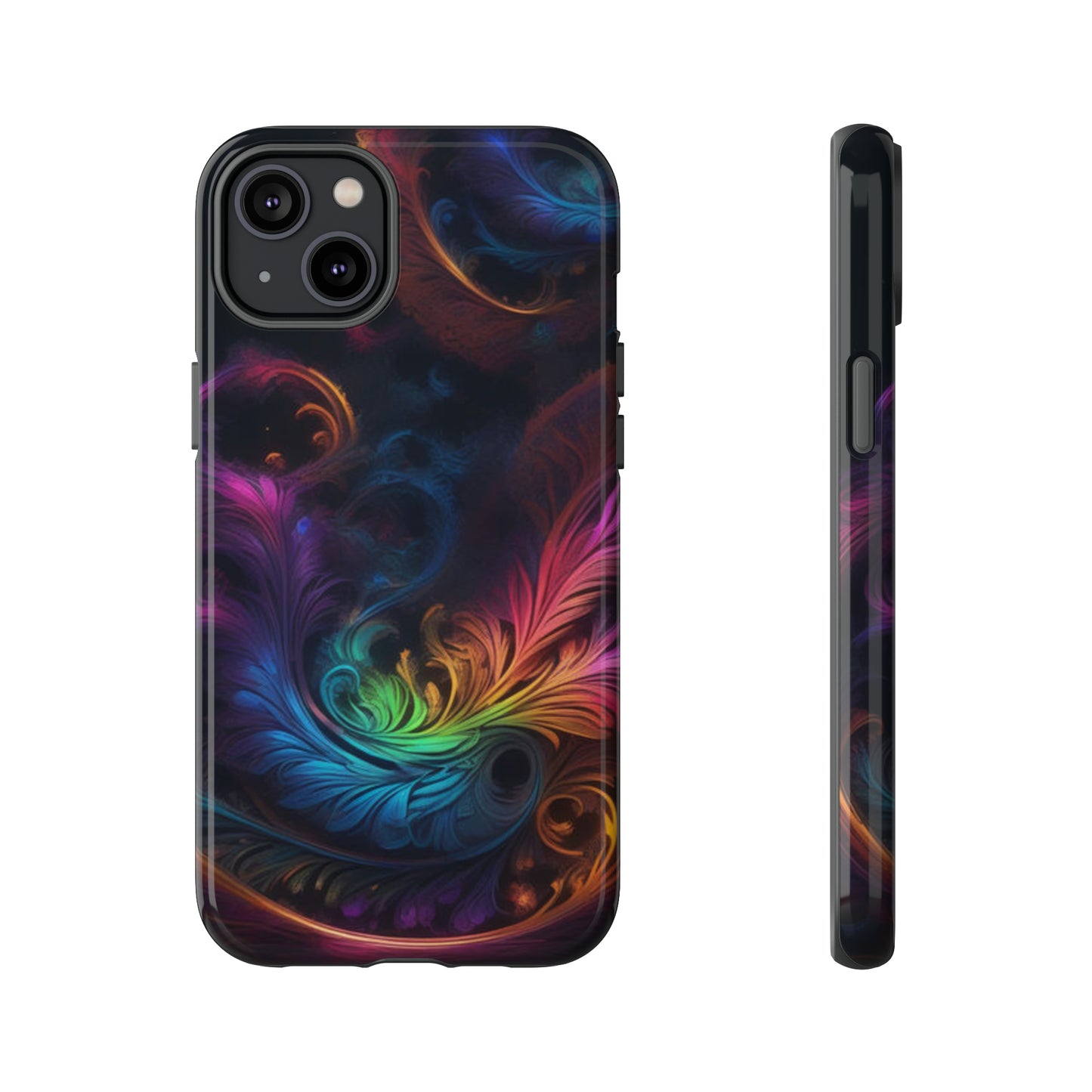 Dark Feather Pattern Tough Case