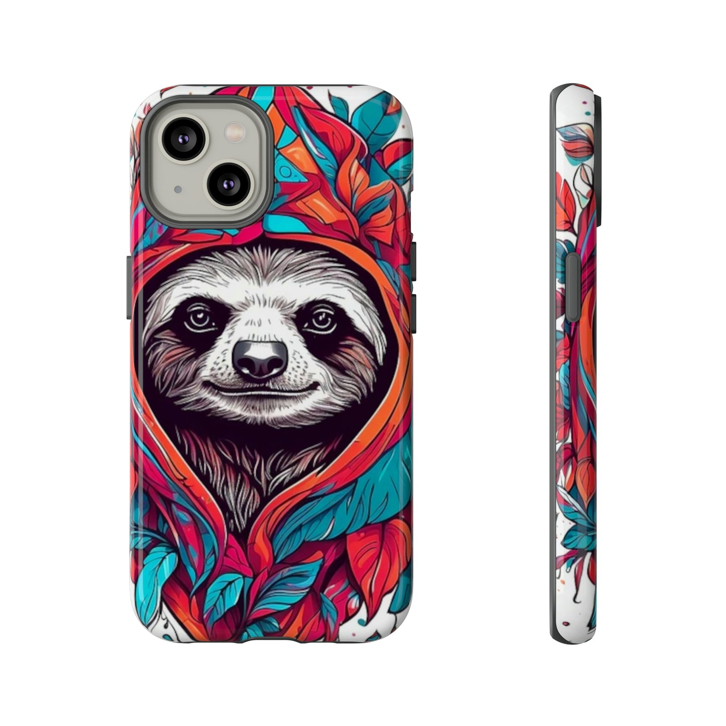 Sloth floral rose print Tough Case