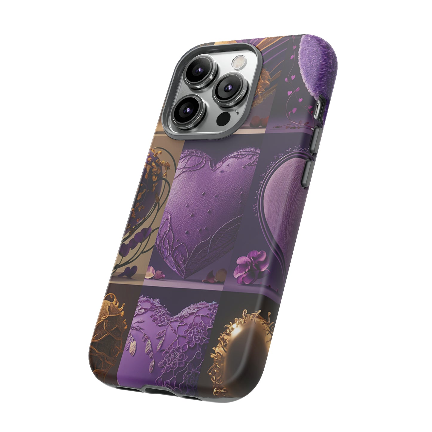 Violet Heart Design Pattern Tough Case