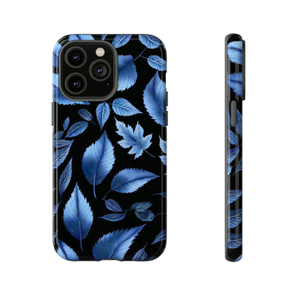 Blue Leaf Art Design Pattern Tough Case