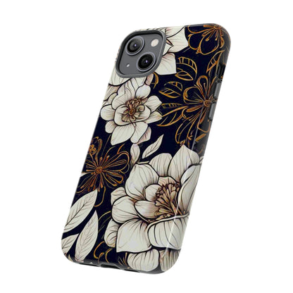 White flower Design Pattern Tough Case