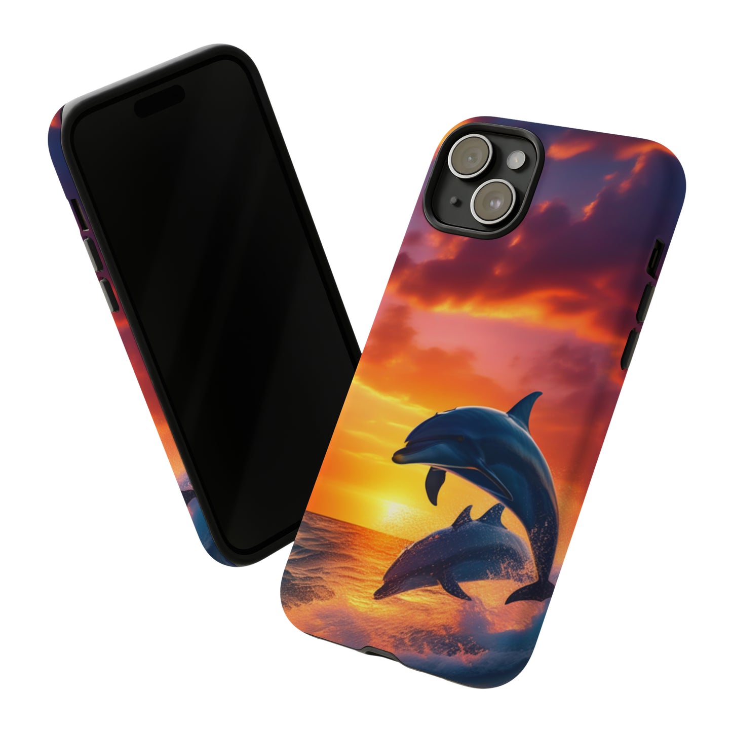 Sunset Dolphin Tough Case