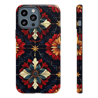 Red  flower Design Pattern Tough Case