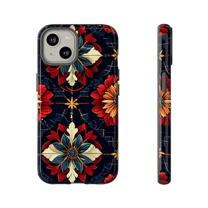 Red  flower Design Pattern Tough Case