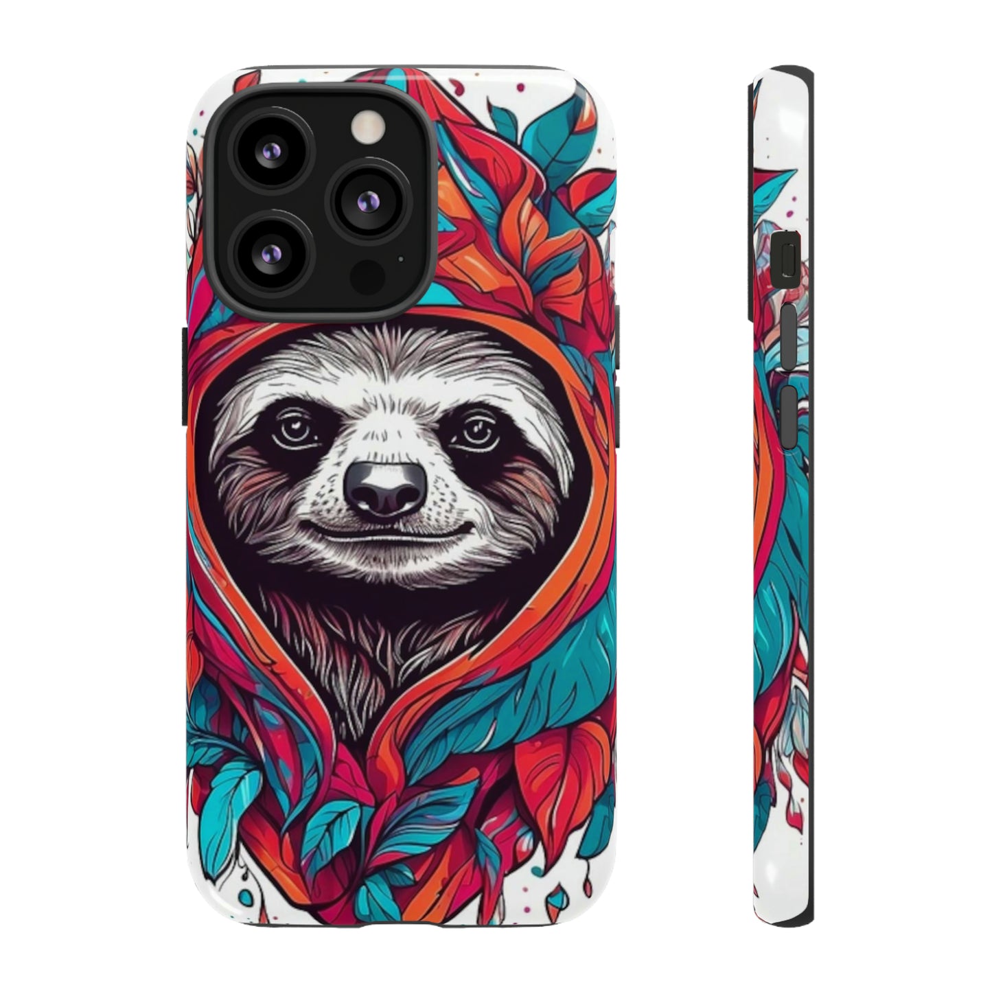 Sloth floral rose print Tough Case