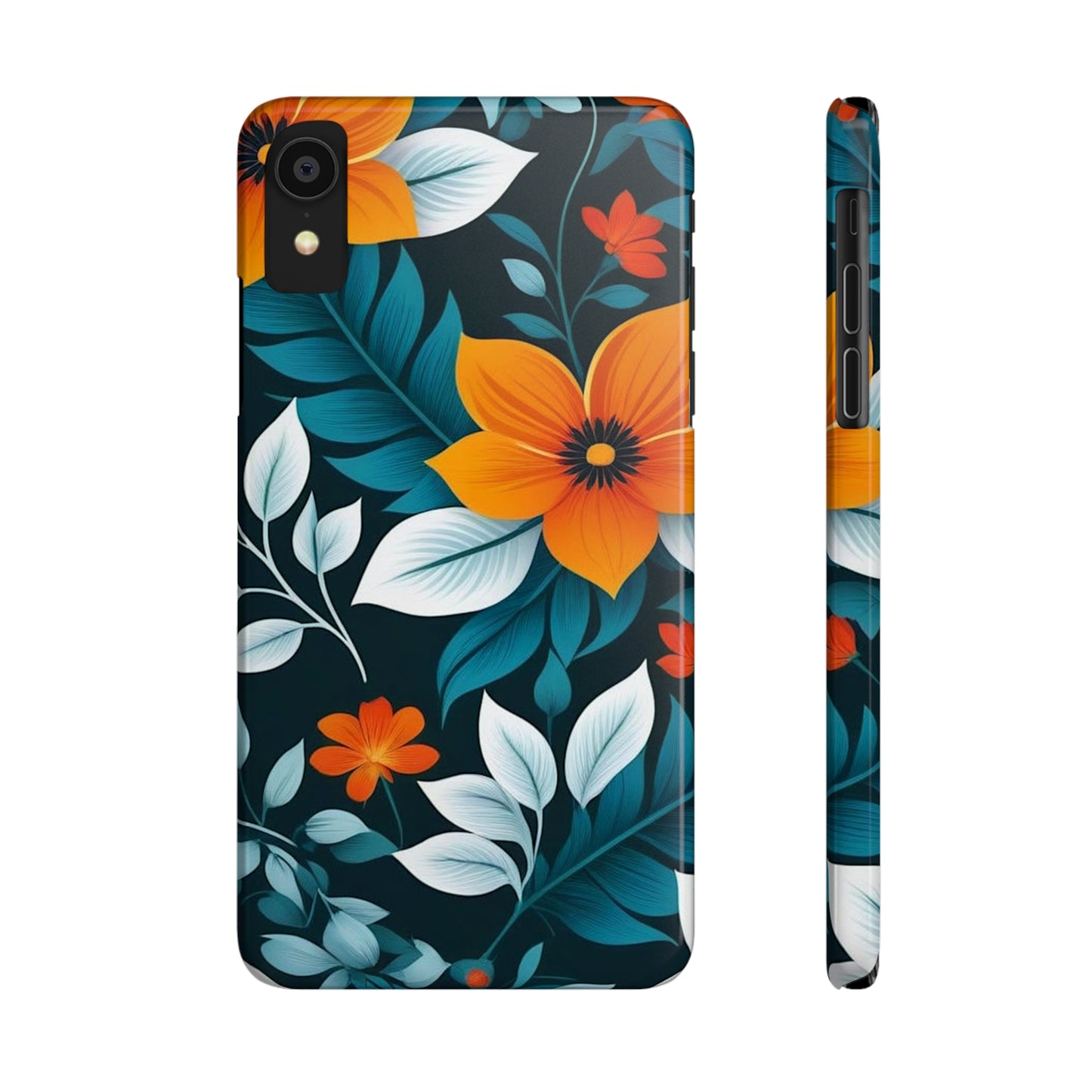 White Flower Slim Phone Case