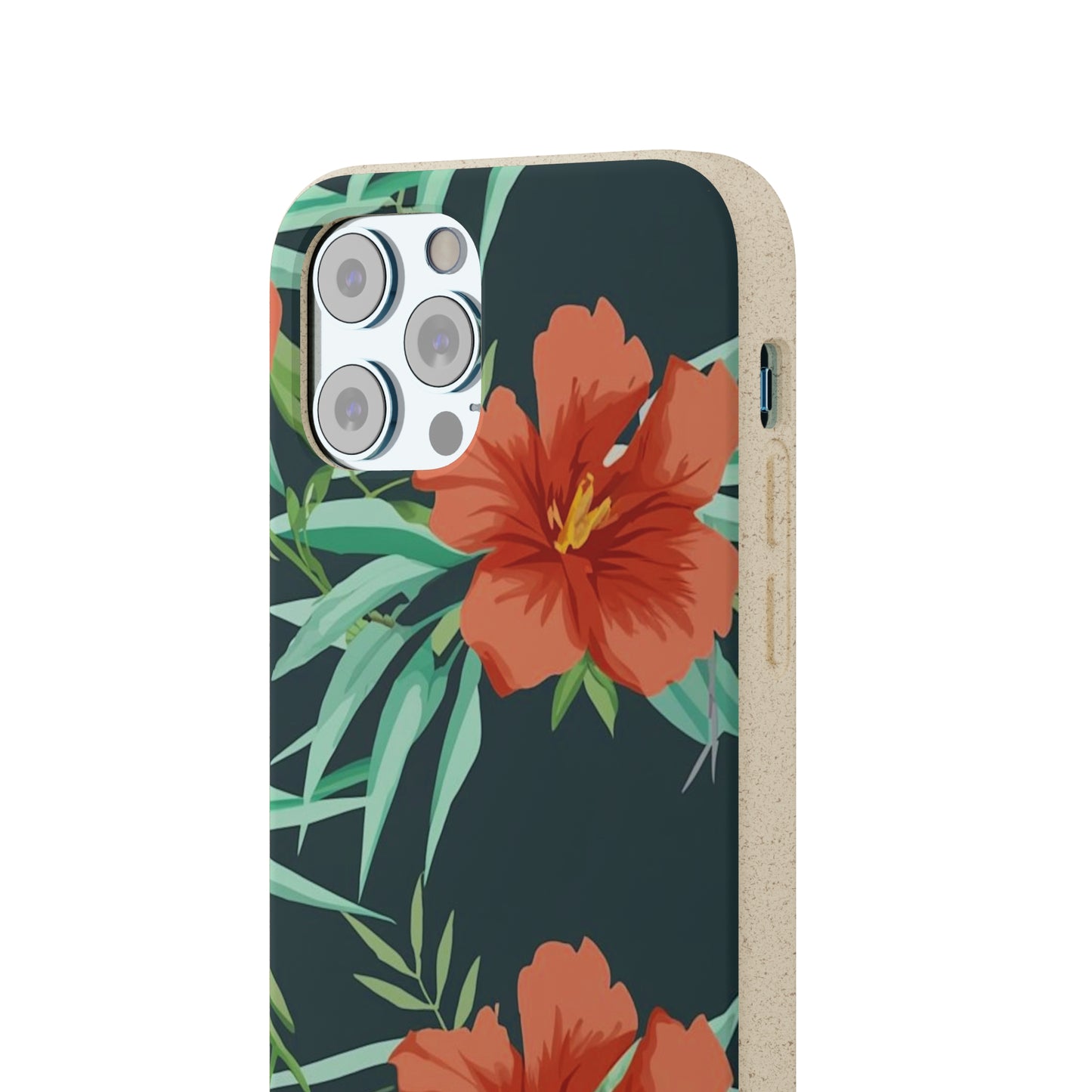 Orange Flowers Biodegradable Case