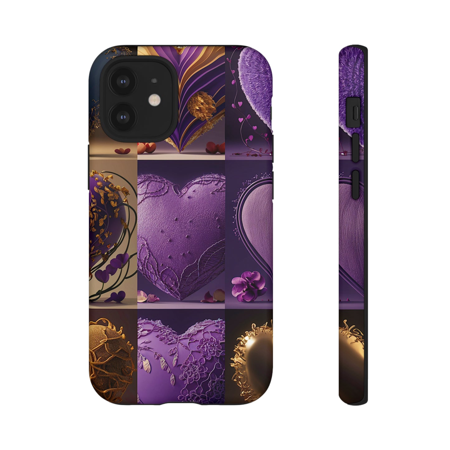 Violet Heart Design Pattern Tough Case