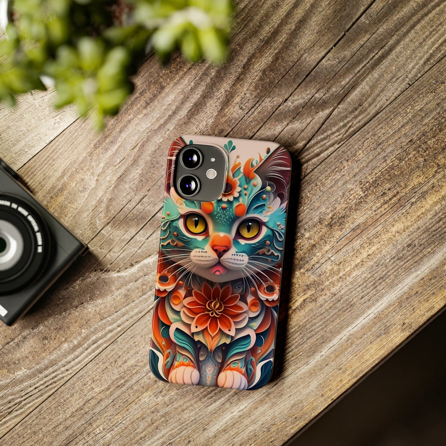 Cute Cat Slim Phone Case - Colorwink