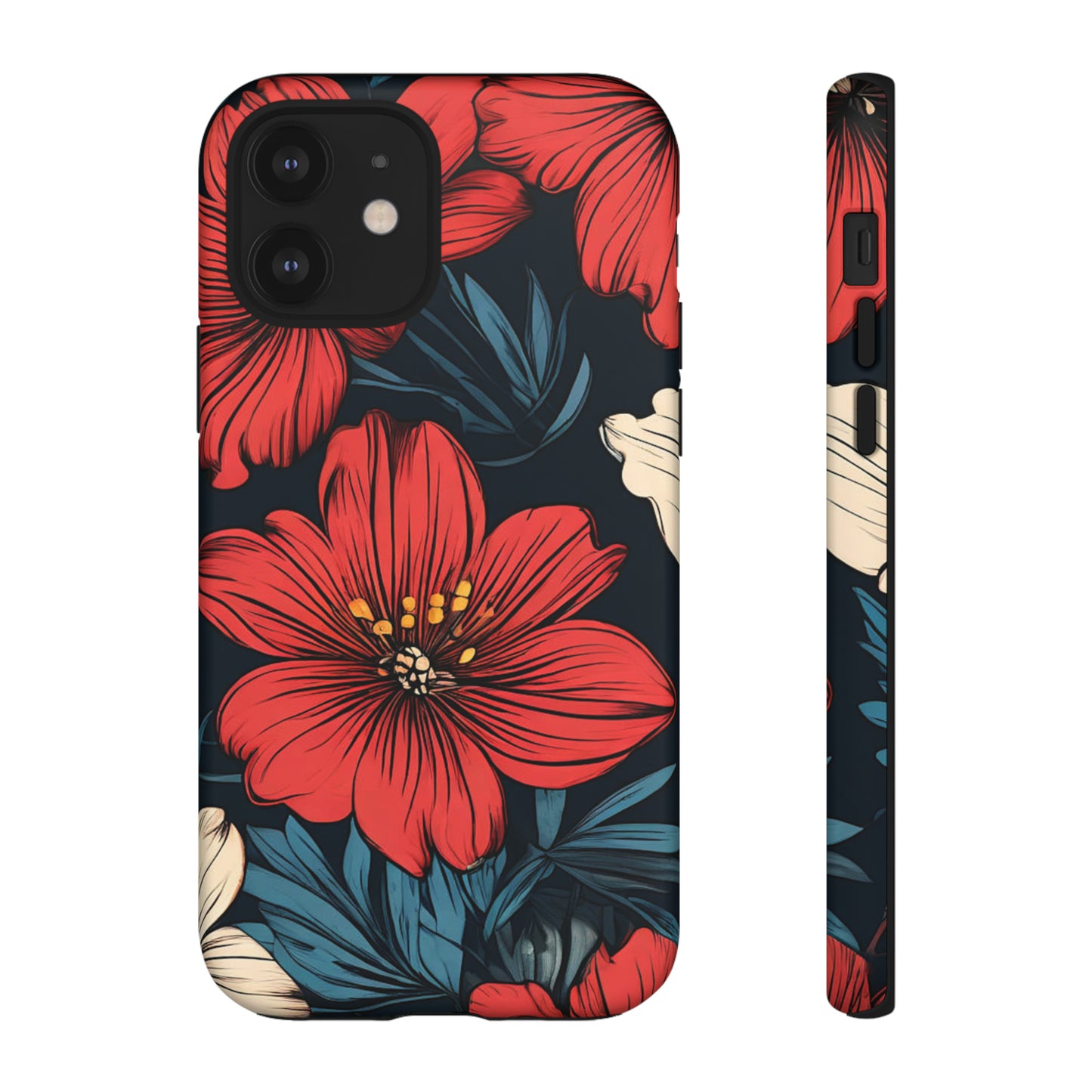 Red Dandelion  Art Design Pattern Tough Case