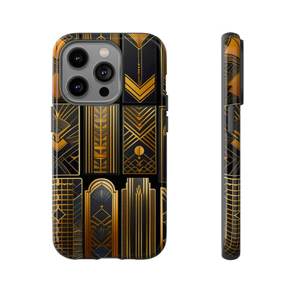 Golden Grid Art Design Pattern Tough Case